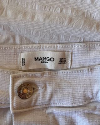 Falda vaquera blanca Mango