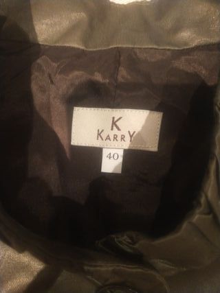 Chaqueta Karry,Talla 40 Mujer Verde Oliva
