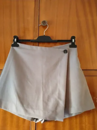 Falda pantalón marrón mujer