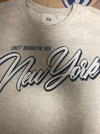 Sudadera C&A Gris Jaspeado Talla 14 años 170cm