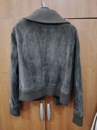 Chaqueta de ante mujer marrón
