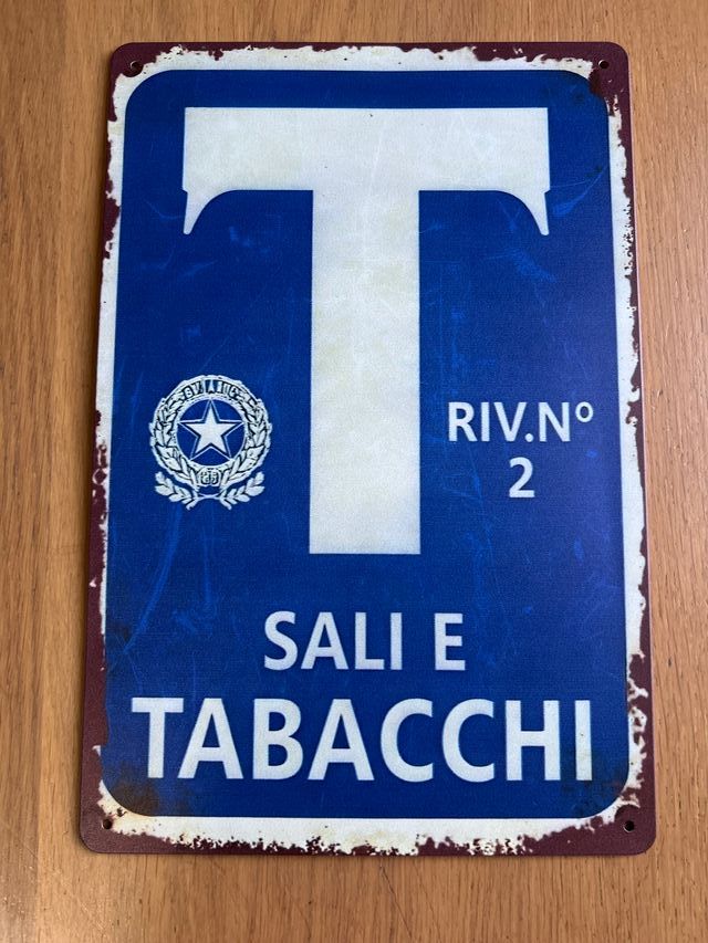 Insegna Metallica Sali e Tabacchi 30x20cm