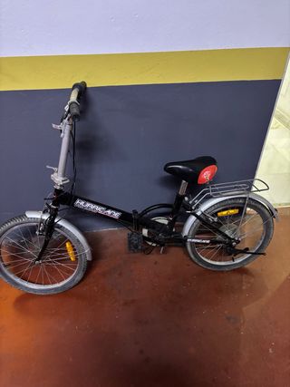 Bicicleta Plegable Hurricane Negra