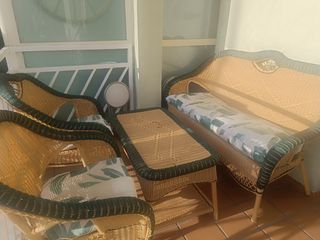 Conjunto Sofá y Sillones Ratán