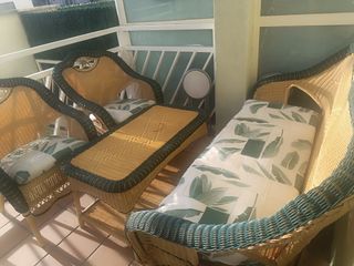 Conjunto Sofá y Sillones Ratán