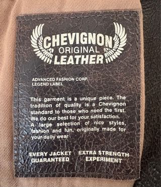 Chaqueta Cuero Vintage CHEVIGNON Marrón