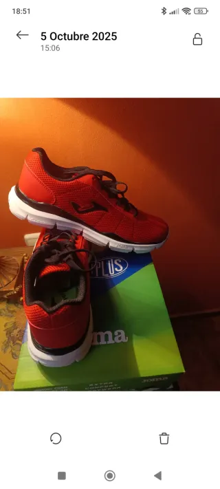 Zapatillas Joma Mujer Talla 40.5 Rojas