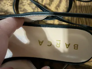 Ballerine Barca nere con lacci
