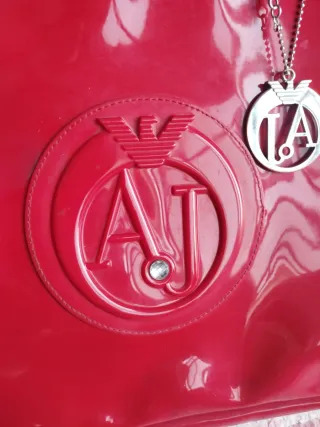 Bolso Armani Jeans Rojo Charol
