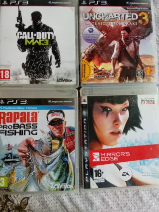Lote 4 Juegos PS3: Call of Duty, Uncharted 3, Rapa