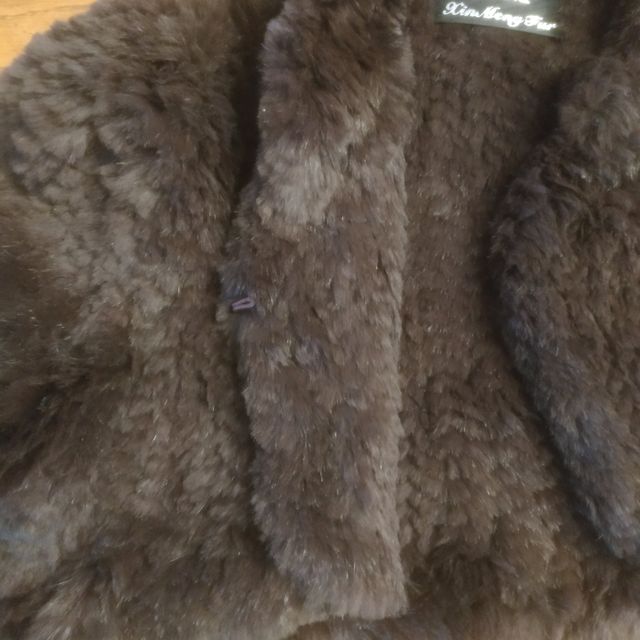 Bolero peloso corto marrone