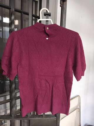 Jersey Morado Manga Abullonada