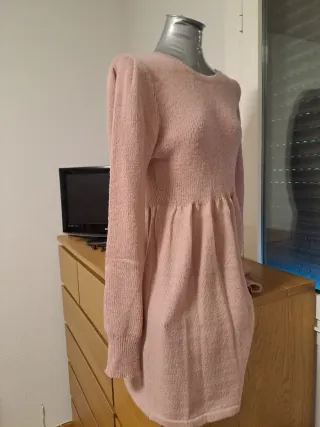 Vestido rosa palo manga larga