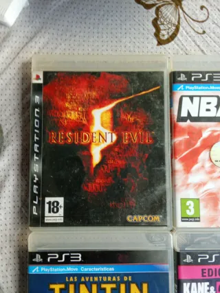 Lote 4 Juegos PS3: Resident Evil, NBA 2K11, Tintin