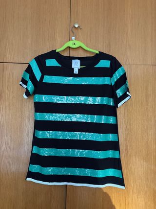 Camiseta de rayas con lentejuelas
