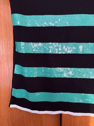 Camiseta de rayas con lentejuelas