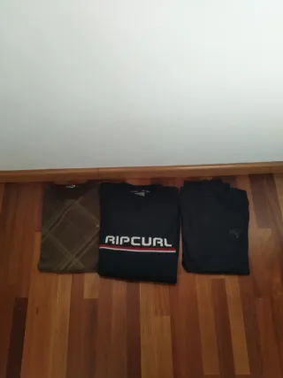Lote 3 camisetas Quiksilver, Ripcurl, J&J
