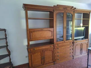 Mueble salón vitrina, cajones y puertas