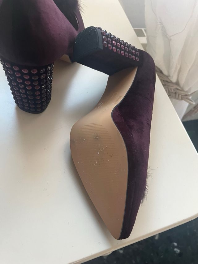 Zapatos de tacón morados talla 39