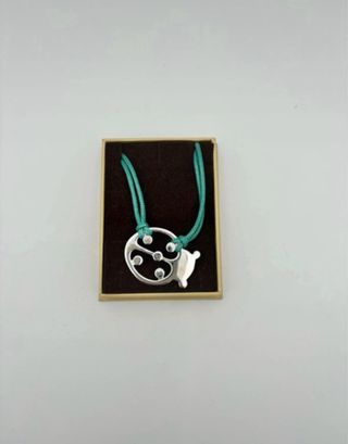 Collana Thun Coccinella Argento e Cordino Blu