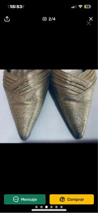 Zapatos de fiesta dorados Menbur