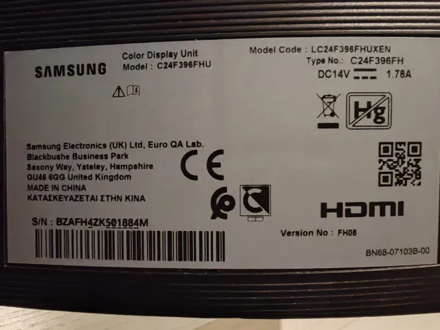 Monitor Samsung C24F396FHU 24