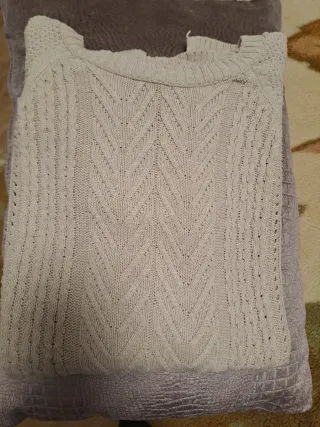 Jersey mujer manga larga beige