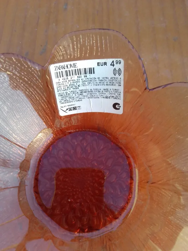 Set 3 Boles Flor Zara Home Cristal