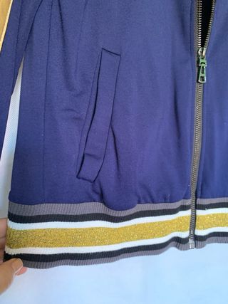 Chaqueta Desigual azul y dorada