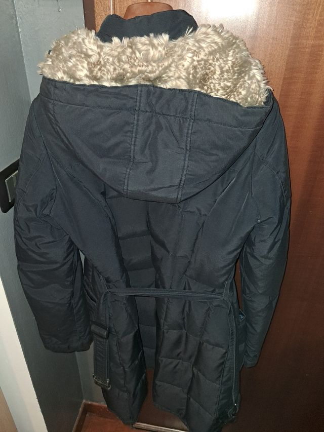 Parka Woolrich blu con cappuccio