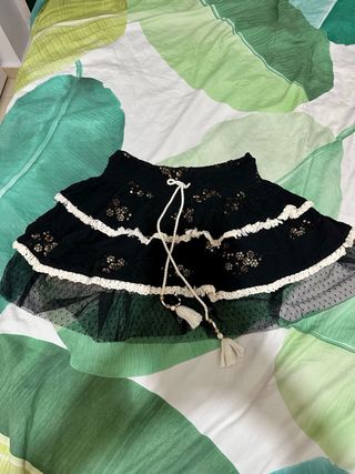 Conjunto Top y Falda Negro