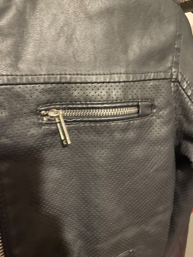 Giacca ecopelle uomo nera