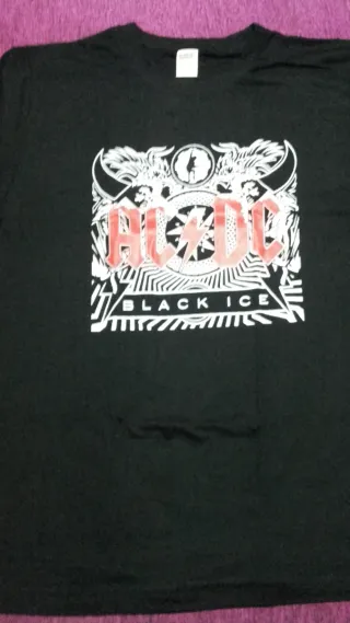 Camiseta nueva hombre AC/DC Black Ice Talla XS