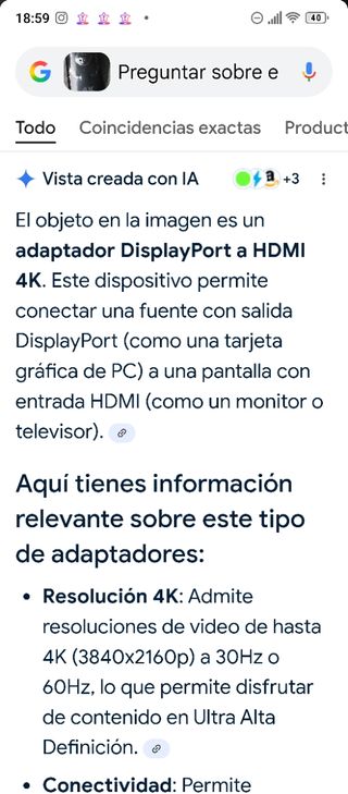 Adaptador Hattba DisplayPort a HDMI 4K