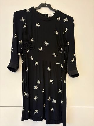 Vestido Bimba y Lola negro estampado 