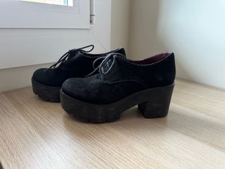 Botines negros tacón plataforma talla 38