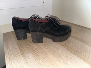 Botines negros tacón plataforma talla 38