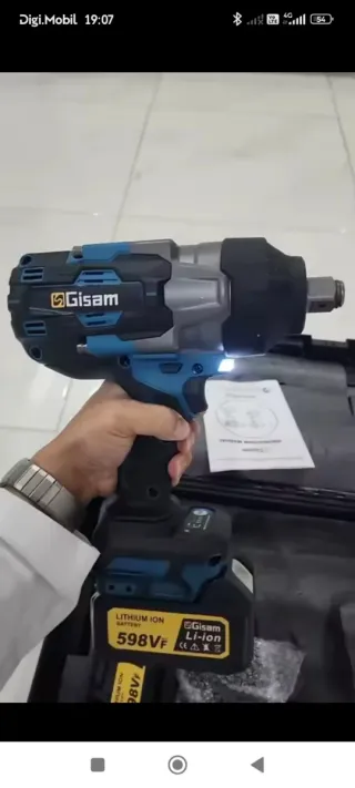 Pistola de impacto Gisam con 2 baterías