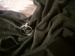 Anillo plata con circonita verde