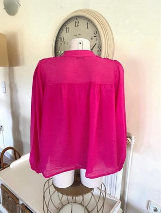 Blusa vintage Pohême rosa talla única