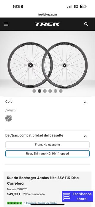 Ruedas Bontrager Élite 35v TLR