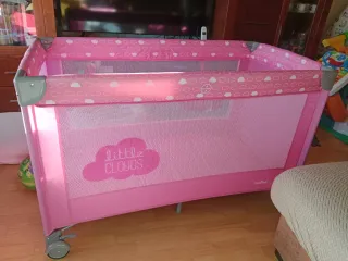 Cuna de viaje Olmitos rosa nueva