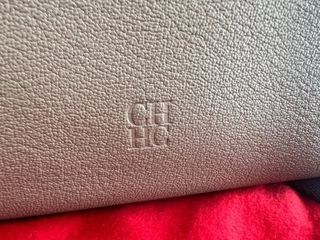 Bolso Carolina Herrera Beige y Rojo
