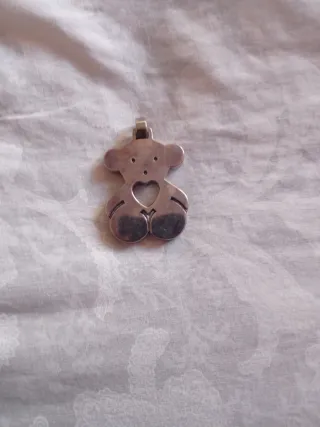 Colgante Oso Tous Corazón Plata