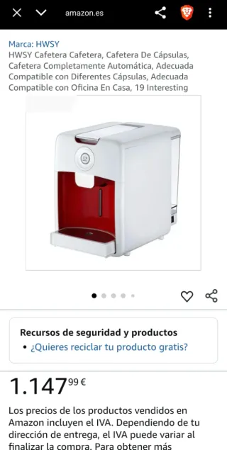 CaFeTeRa EXPReSS de cápsulas