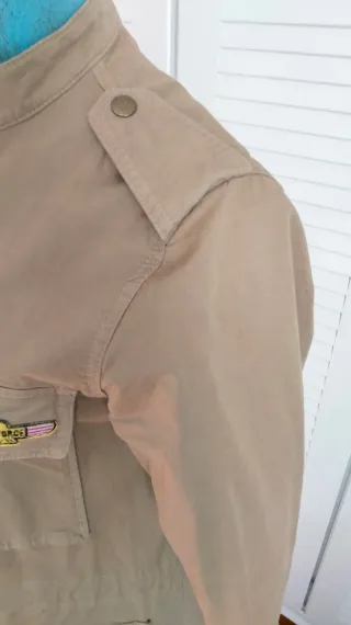 Parka de algodón beige caki