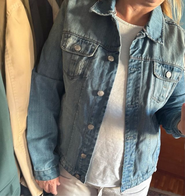 Cazadora tejana azul