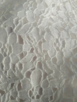 Vestido blanco La Redoute encaje peplum