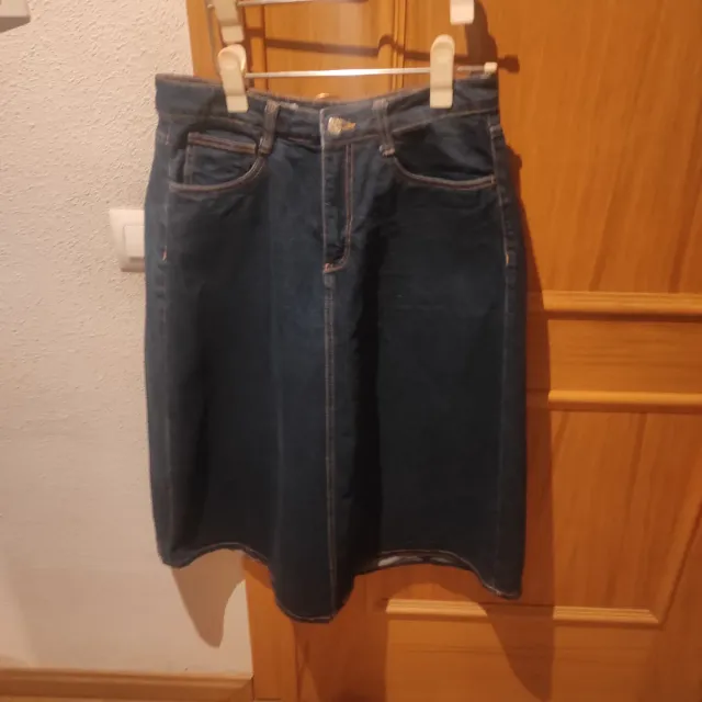 Falda vaquera azul oscuro