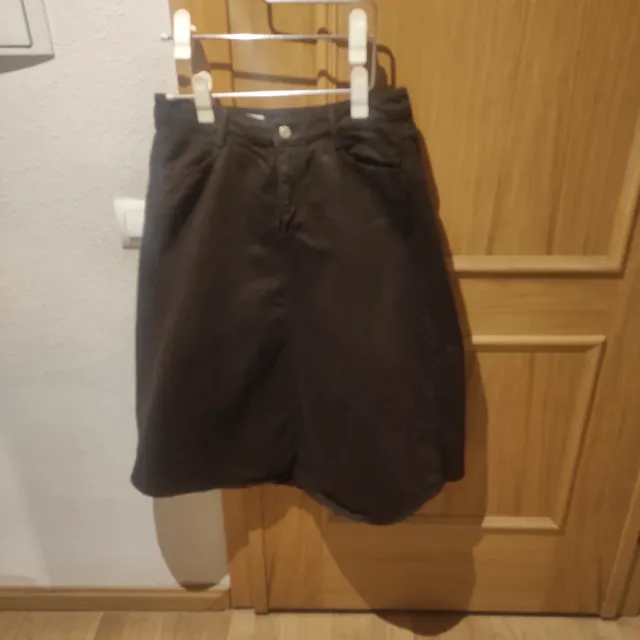 Falda vaquera marrón chocolate